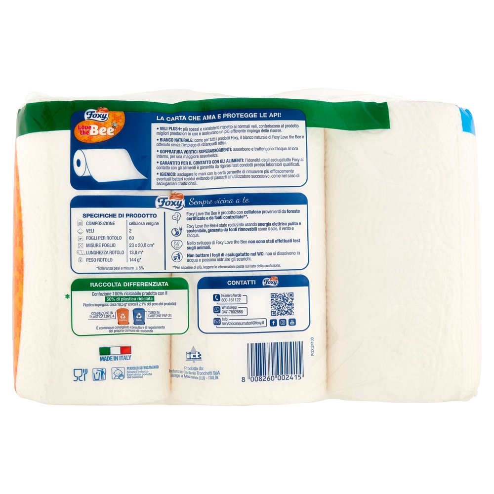 Foxy Love the Bee asciugatutto 6 pz